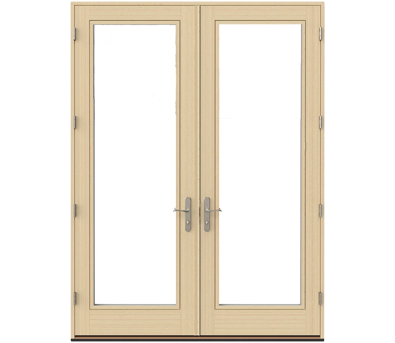 Hoffman Estates Pella Lifestyle Series Wood Double Hinged Patio Doors